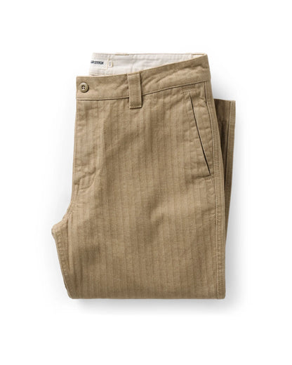 The Emlen Pant in Khaki Herringbone