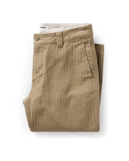 The Emlen Pant in Khaki Herringbone