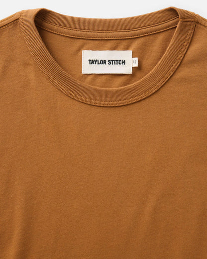 The Regenerative Cotton Tee in Saffron