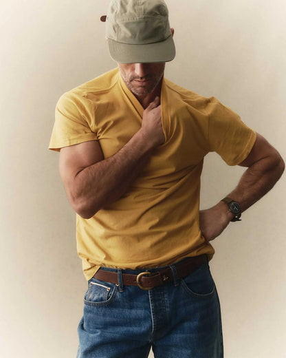 The Cotton Hemp Tee in Goldfinch
