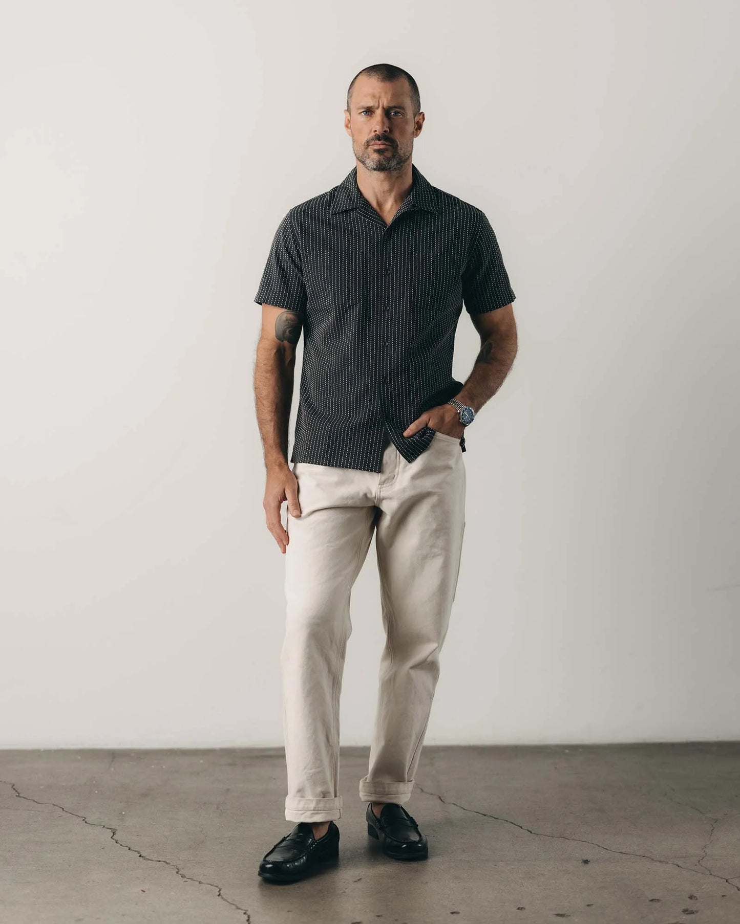 The Conrad Shirt in Pickstitch Stripe Dobby