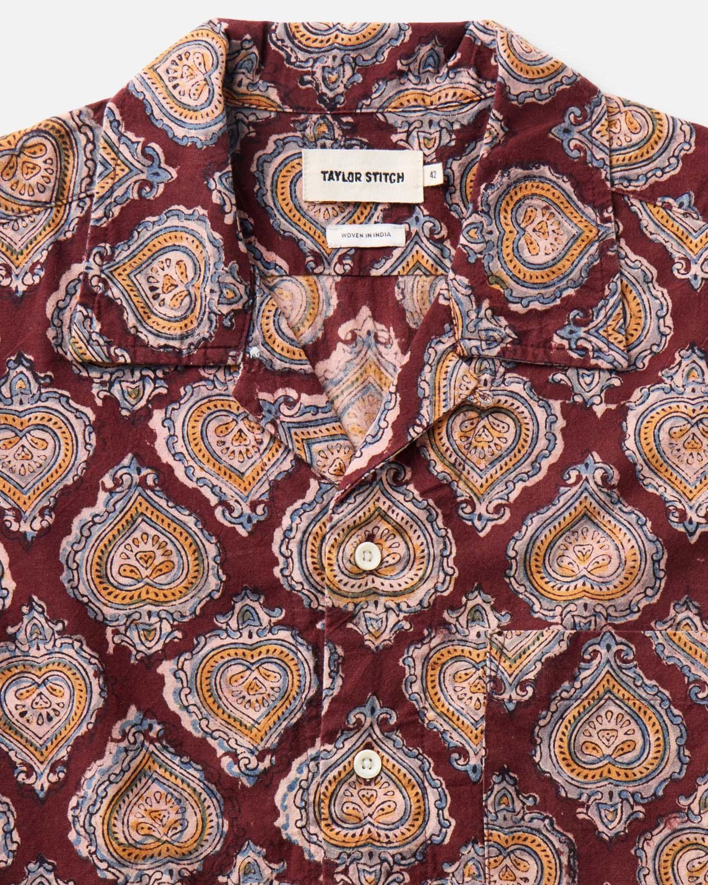 The Hawthorne Shirt in Sangria Block Print