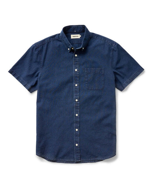 The Short Sleeve Jack in Rinsed Indigo Oxford