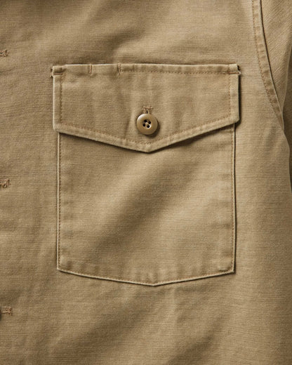The Surplus Shirt in Field Khaki Reverse Sateen