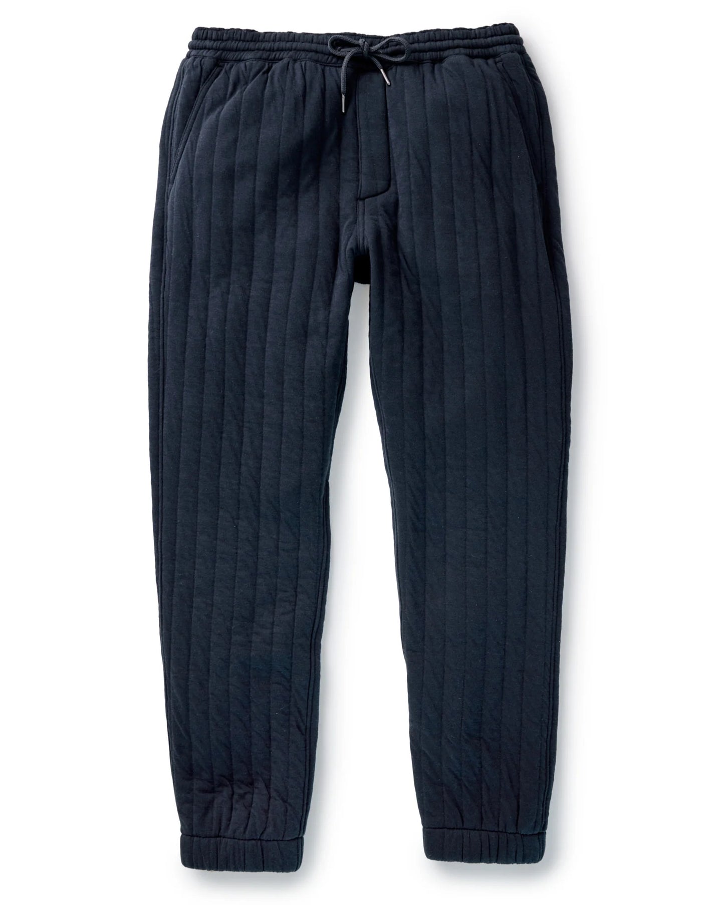 The Apres Pant in Heather Midnight Quilted Jersey