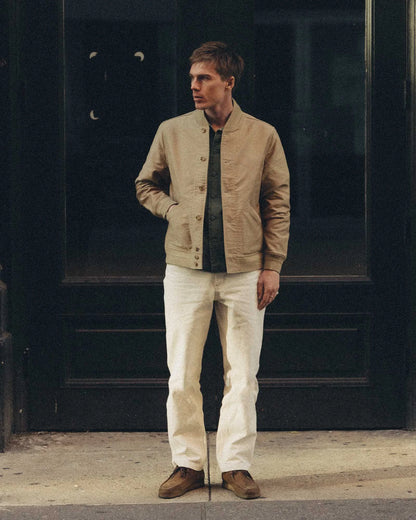 The Clark Bomber in Khaki Bedford Cord