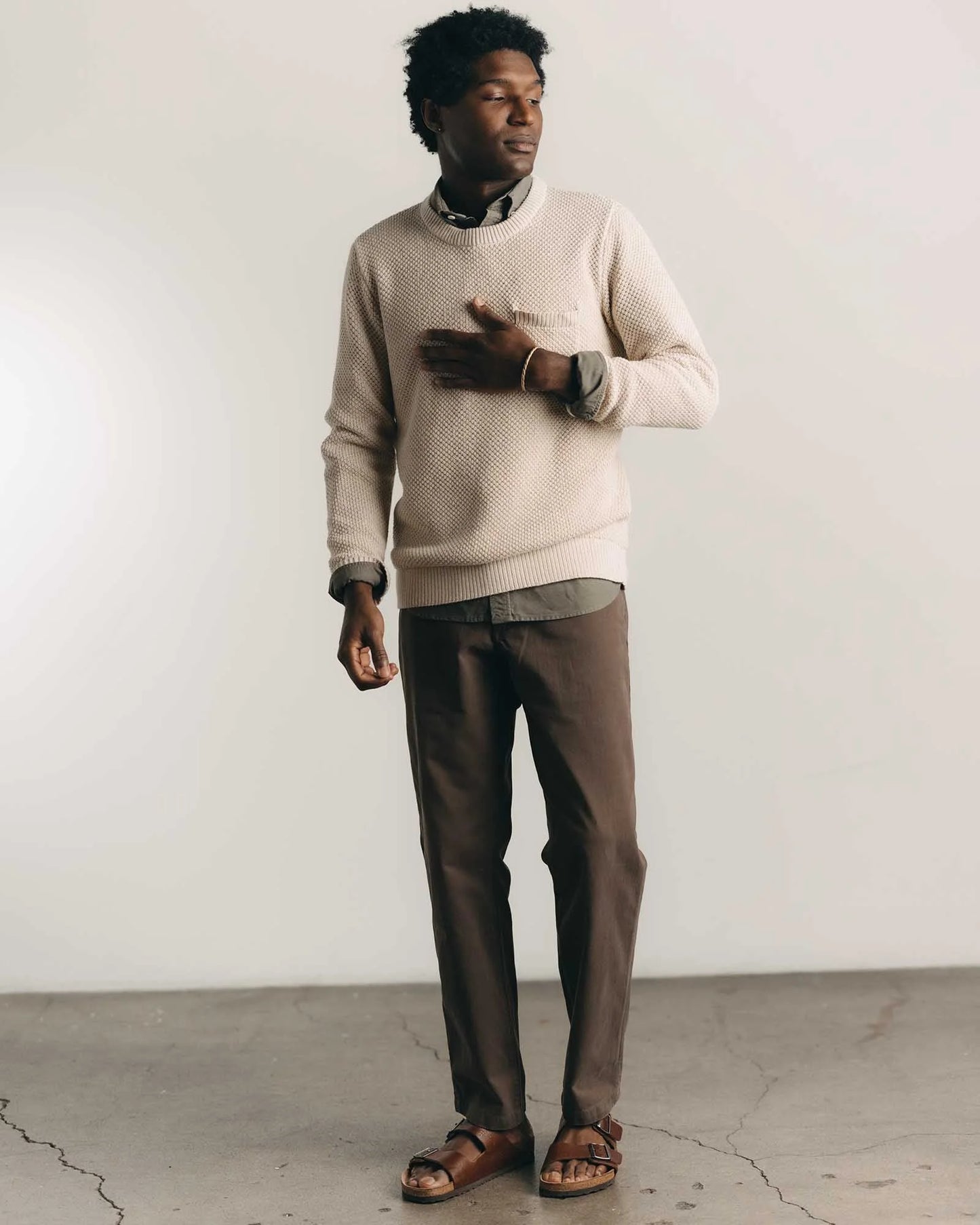 The Straight Foundation Pant in Organic Espresso