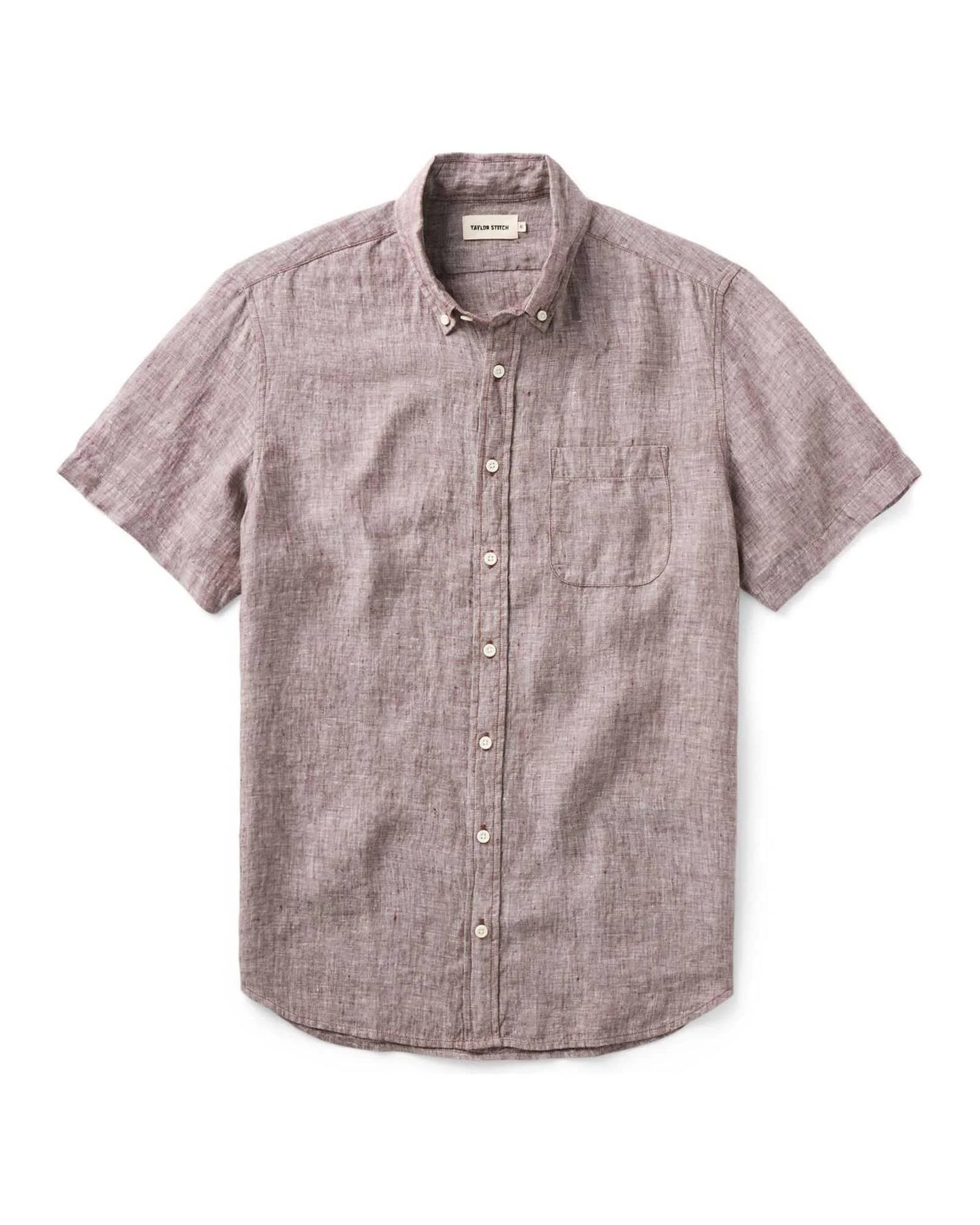 The Short Sleeve Jack in Burgundy Linen