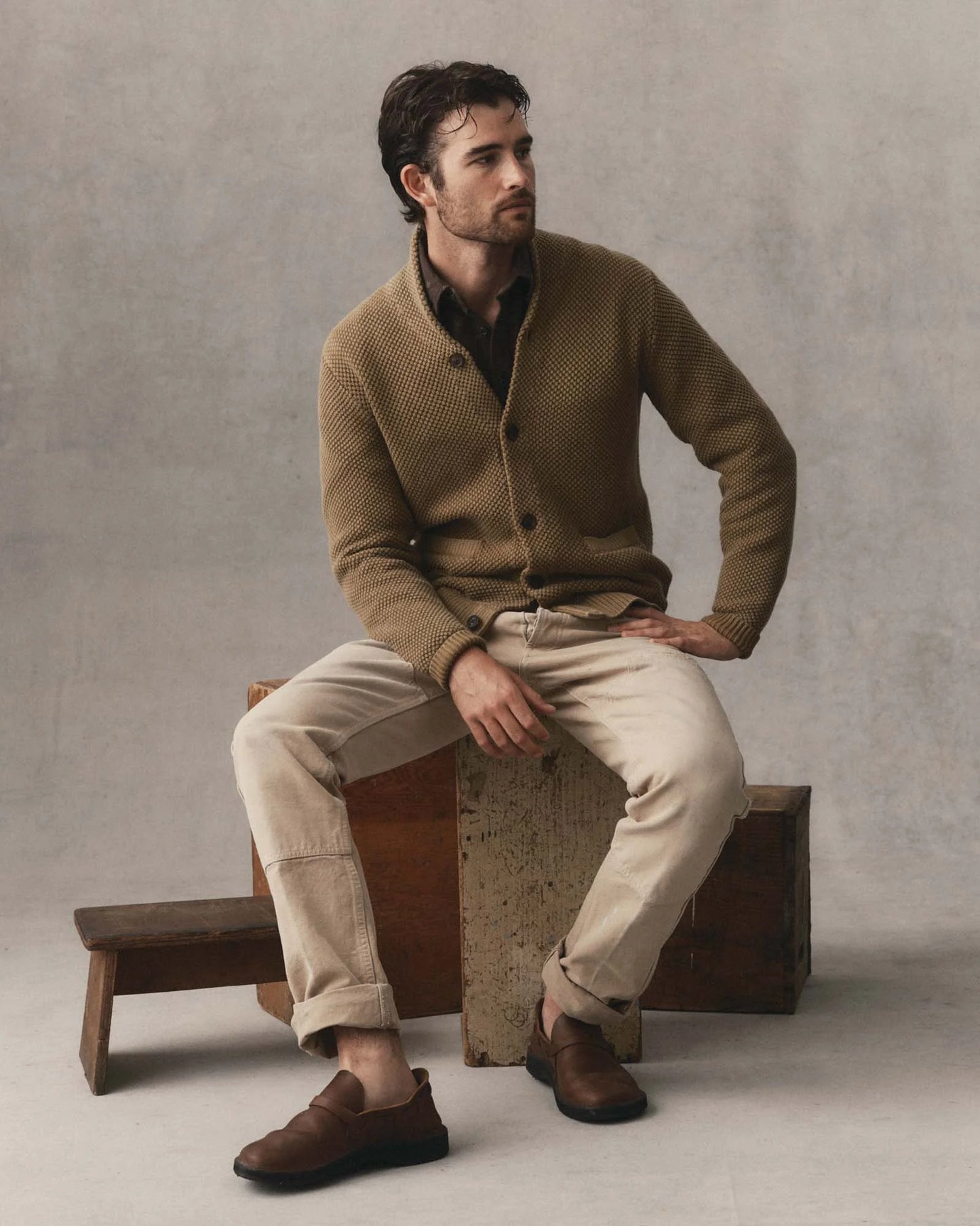 The Crawford Sweater in Bay Leaf