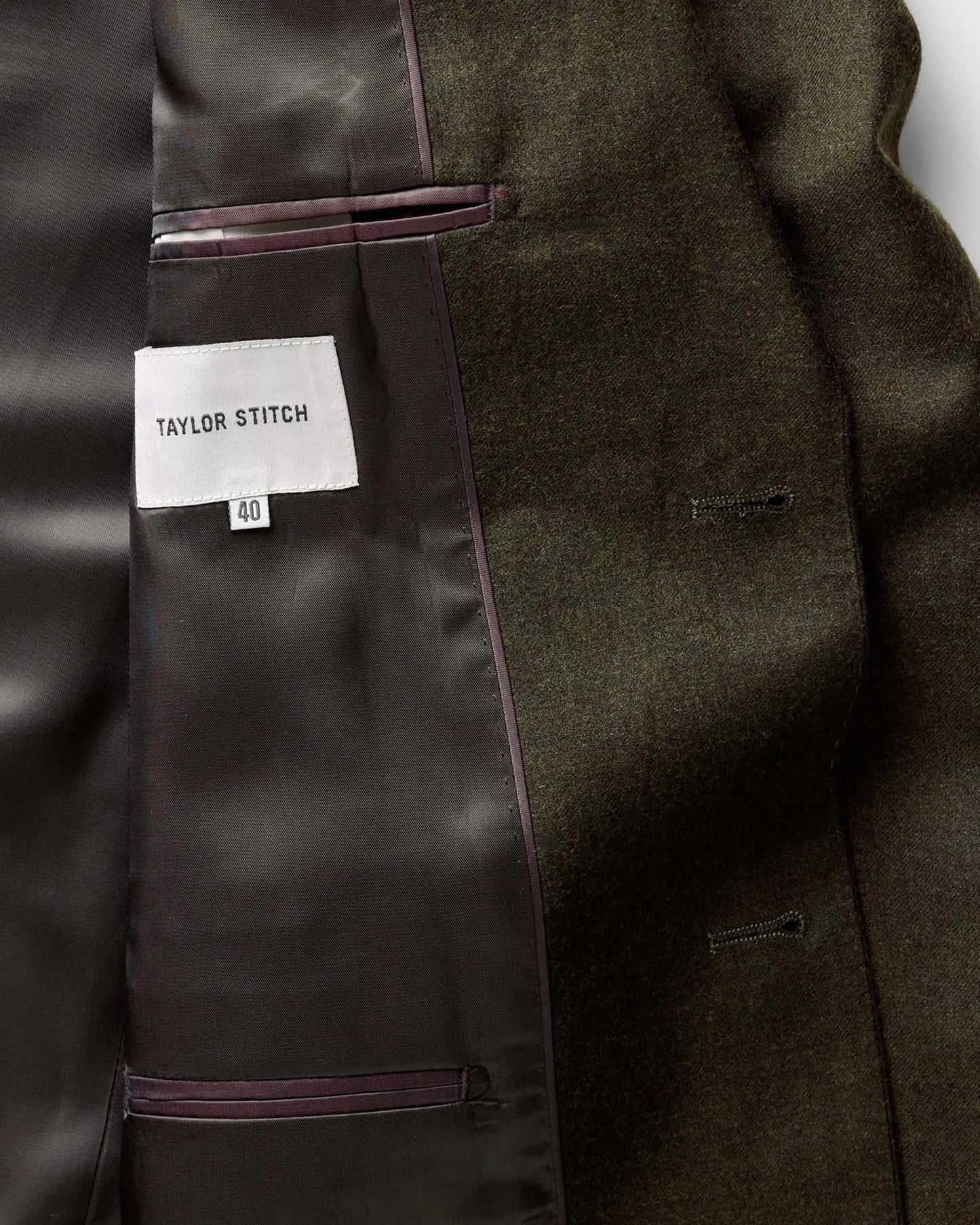 The Stevens Sportcoat in Black Olive Wool Flannel