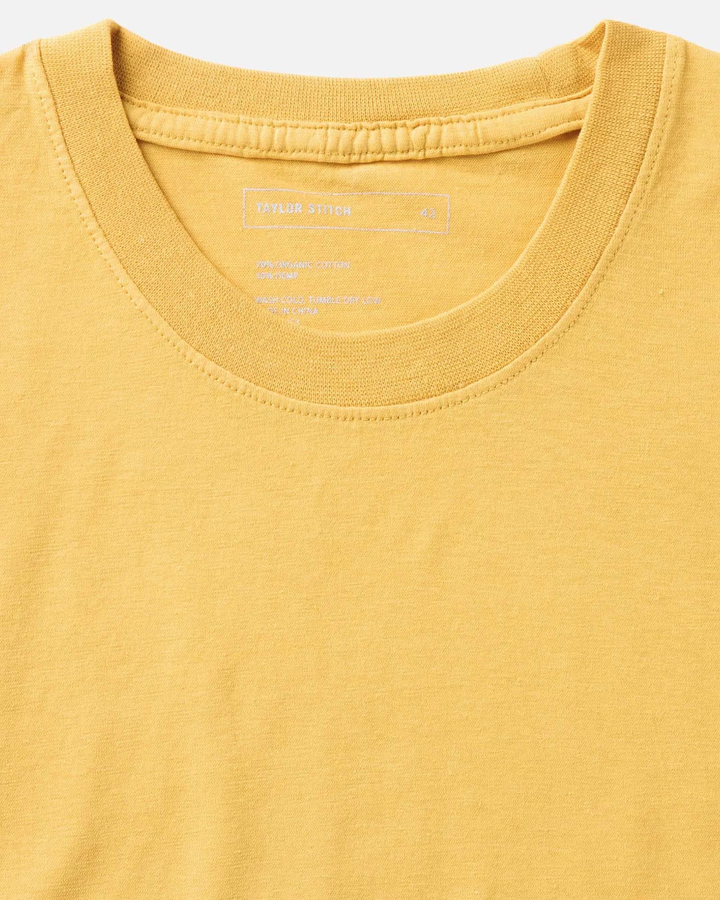 The Cotton Hemp Tee in Goldfinch