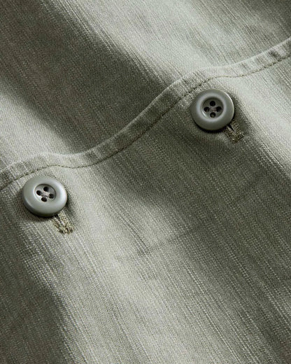 The Short Sleeve Surplus Shirt in Field Olive Reverse Sateen