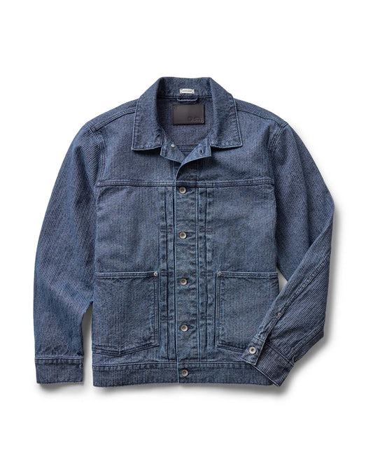 The Ryder Jacket in Japanese Washed Indigo Sashiko
