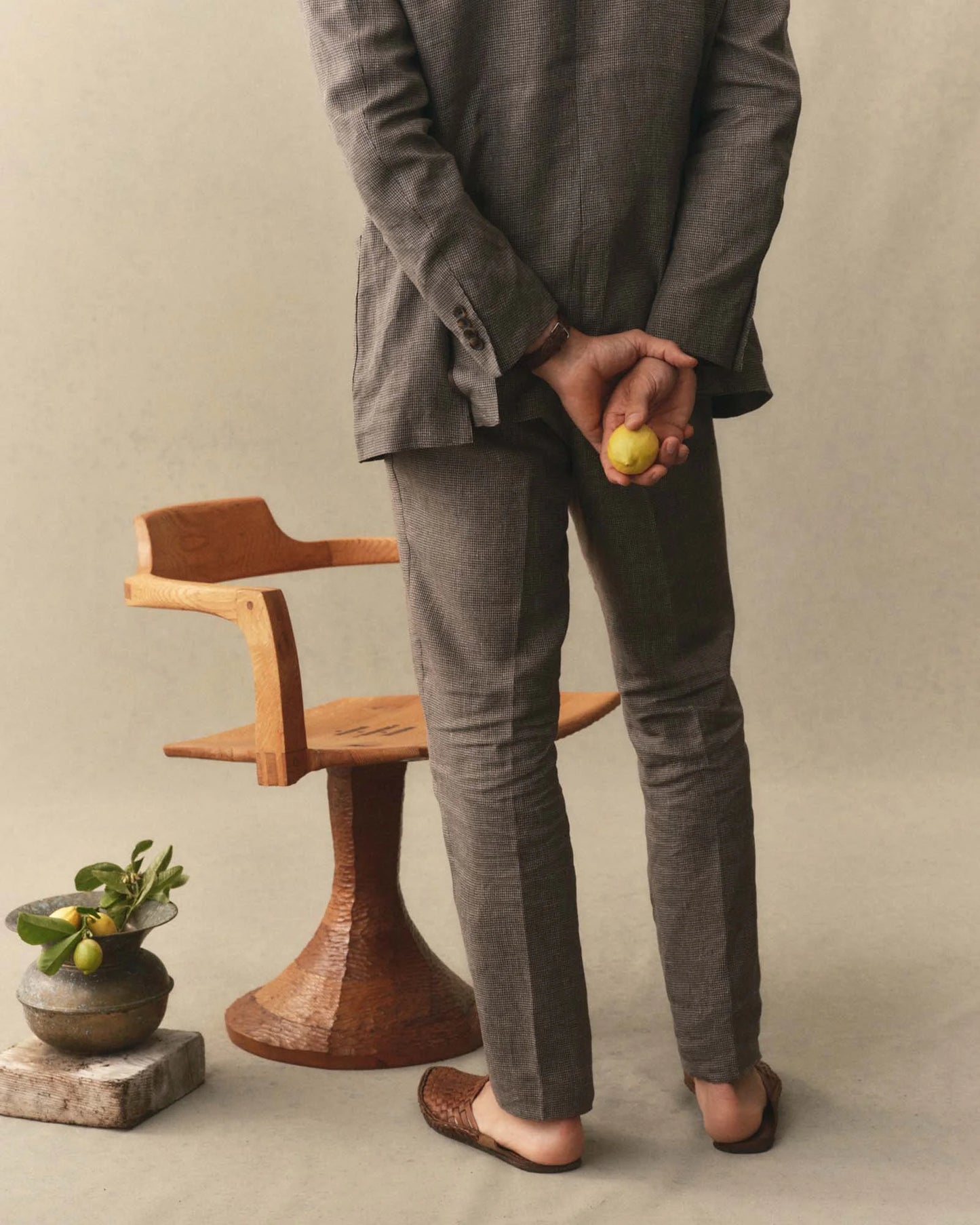The Stevens Trouser in Morel Micro Check