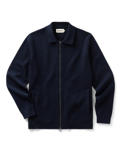 The Portola Sweater Jacket in Midnight Merino