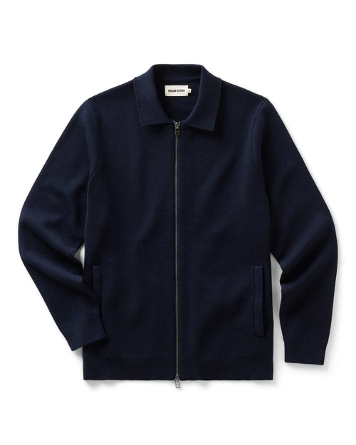 The Portola Sweater Jacket in Midnight Merino