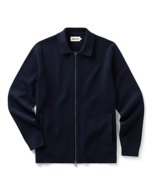 The Portola Sweater Jacket in Midnight Merino