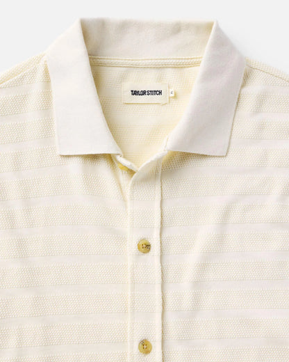 The Bywater Polo in Natural Knit Stripe