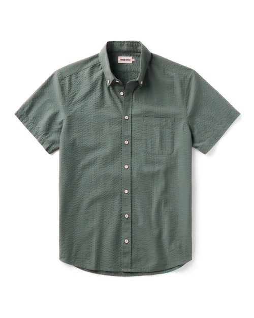 The Short Sleeve Jack in Deep Sea Seersucker