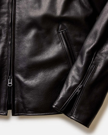 The Moto Jacket in Black Steerhide