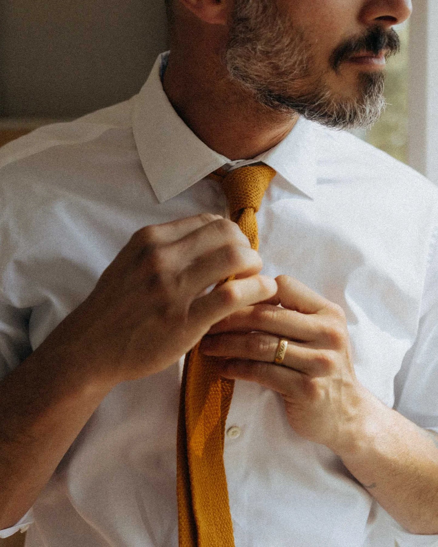 The Hyde Shirt in White Pinpoint Oxford