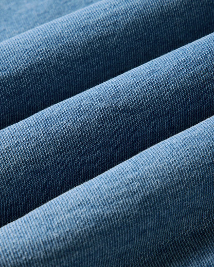 The Baja Pullover in Washed Indigo Terry