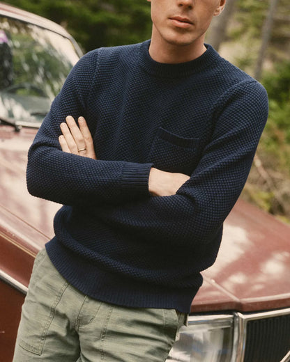 The Crawford Crew Sweater in Navy