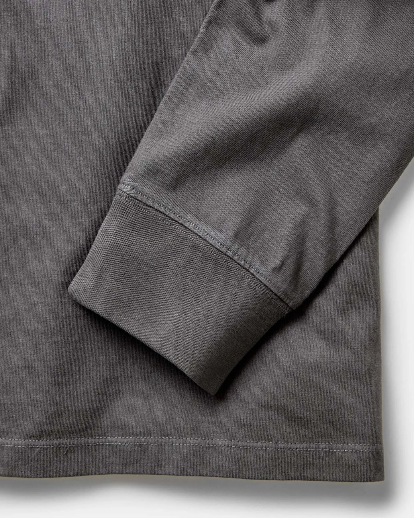 The Organic Cotton Long Sleeve Tee in Faded Black