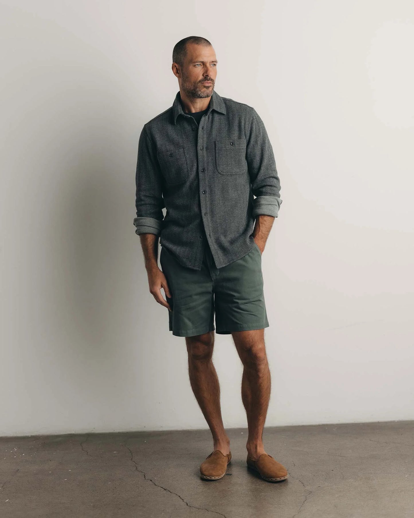 The North Shore Knit Shirt in Heather Coal