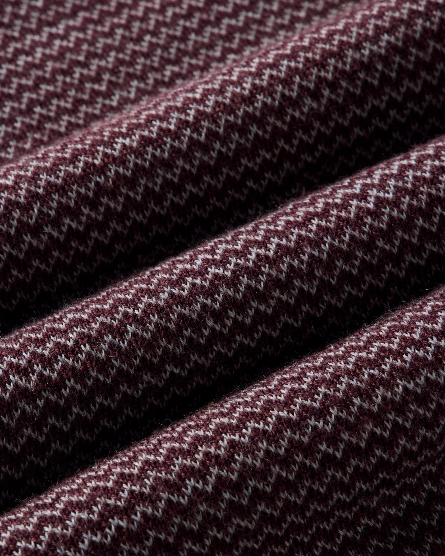 The Newton Sweater Polo in Burgundy Birdseye Merino