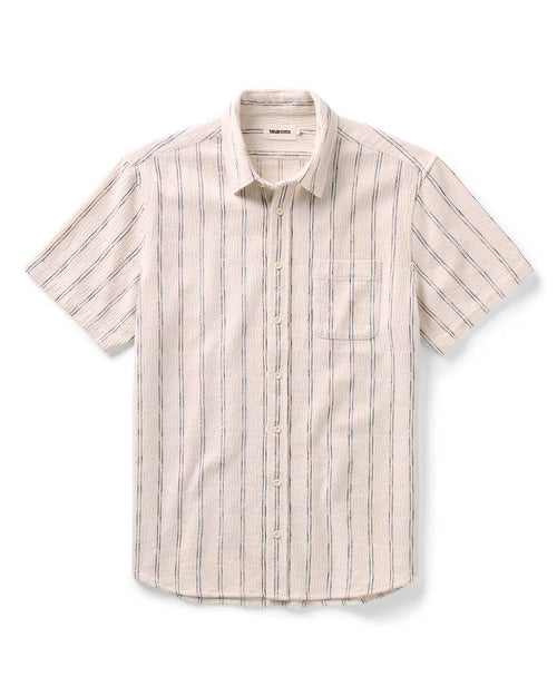 The Short Sleeve California in Tide Stripe Hacci