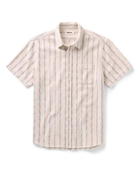The Short Sleeve California in Tide Stripe Hacci
