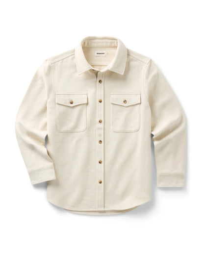 The Maritime Shirt Jacket in Vintage White Moleskin Twill
