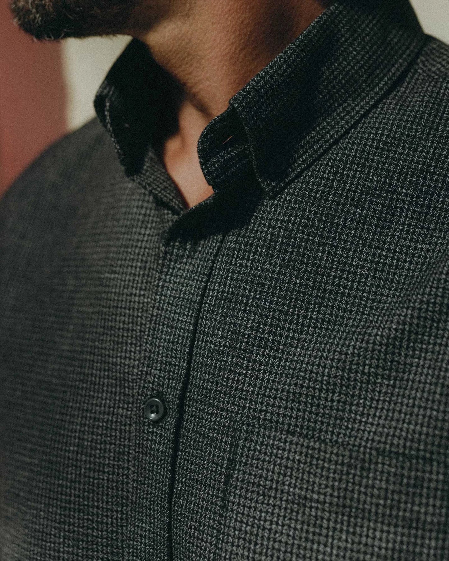 The Jack in Coal Jaspe Check Oxford
