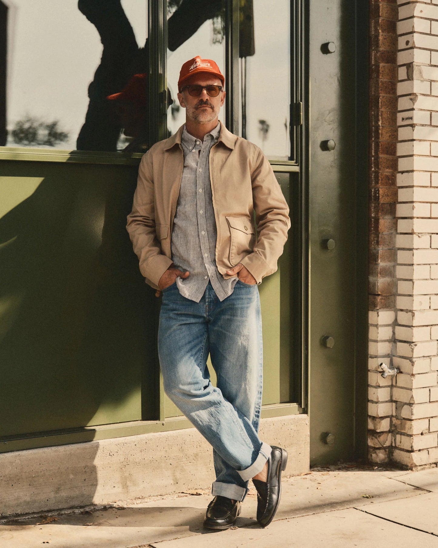 The Airman Jacket in Organic Khaki Foundation Twill