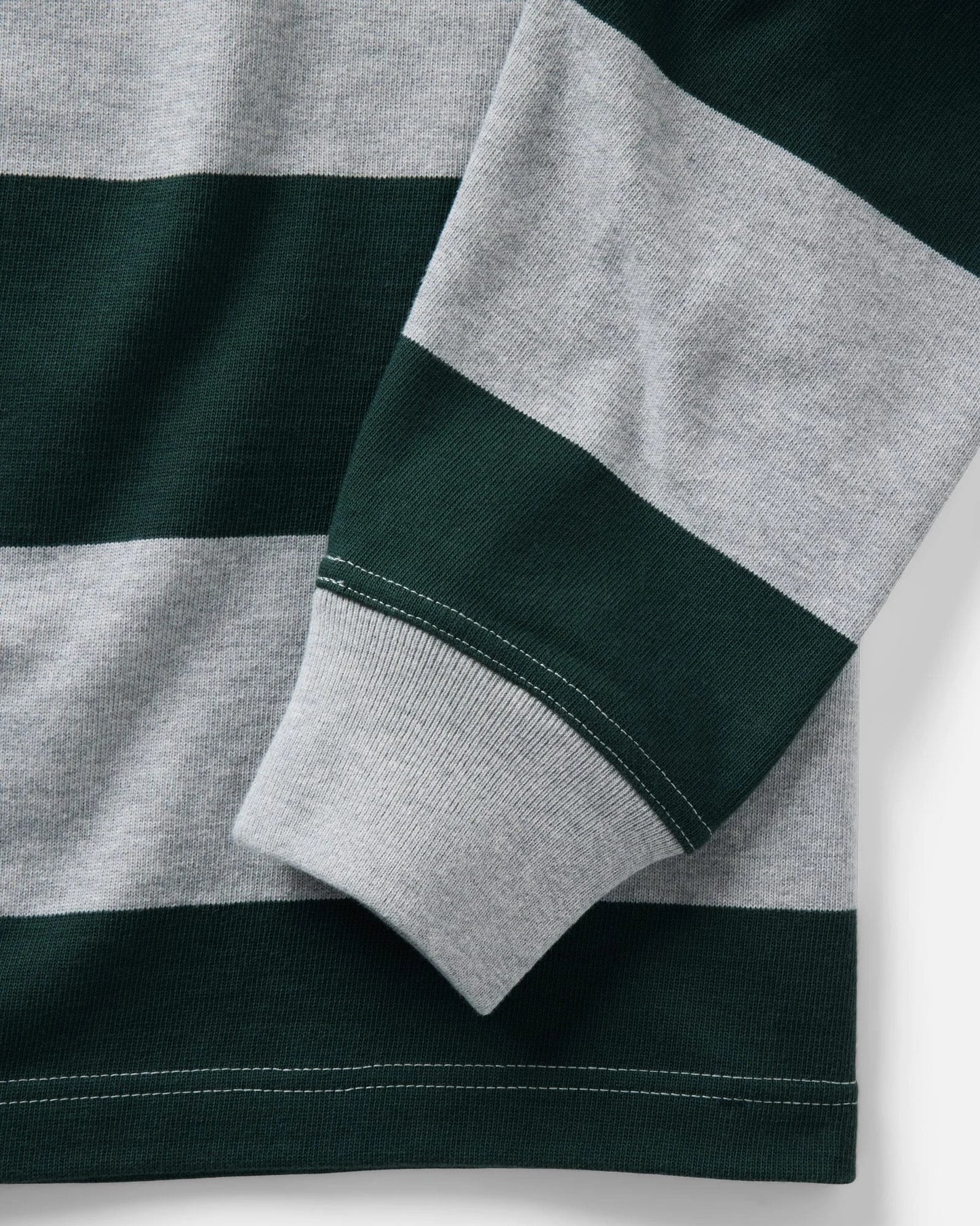 The Rugby Shirt in Dark Forest Stripe