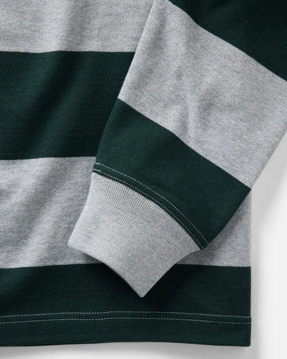 The Rugby Shirt in Dark Forest Stripe