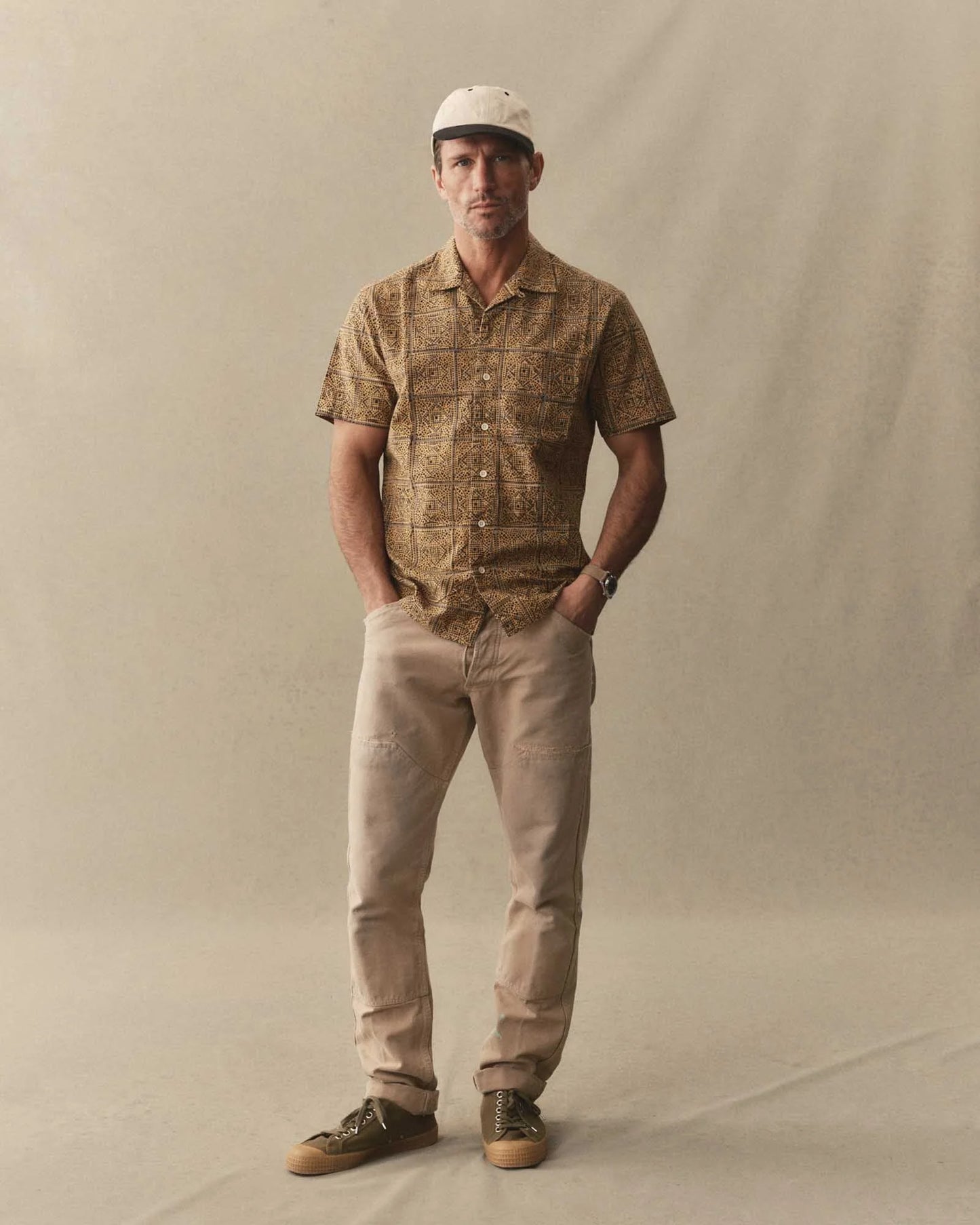 The Hawthorne Shirt in Fennel Block Print