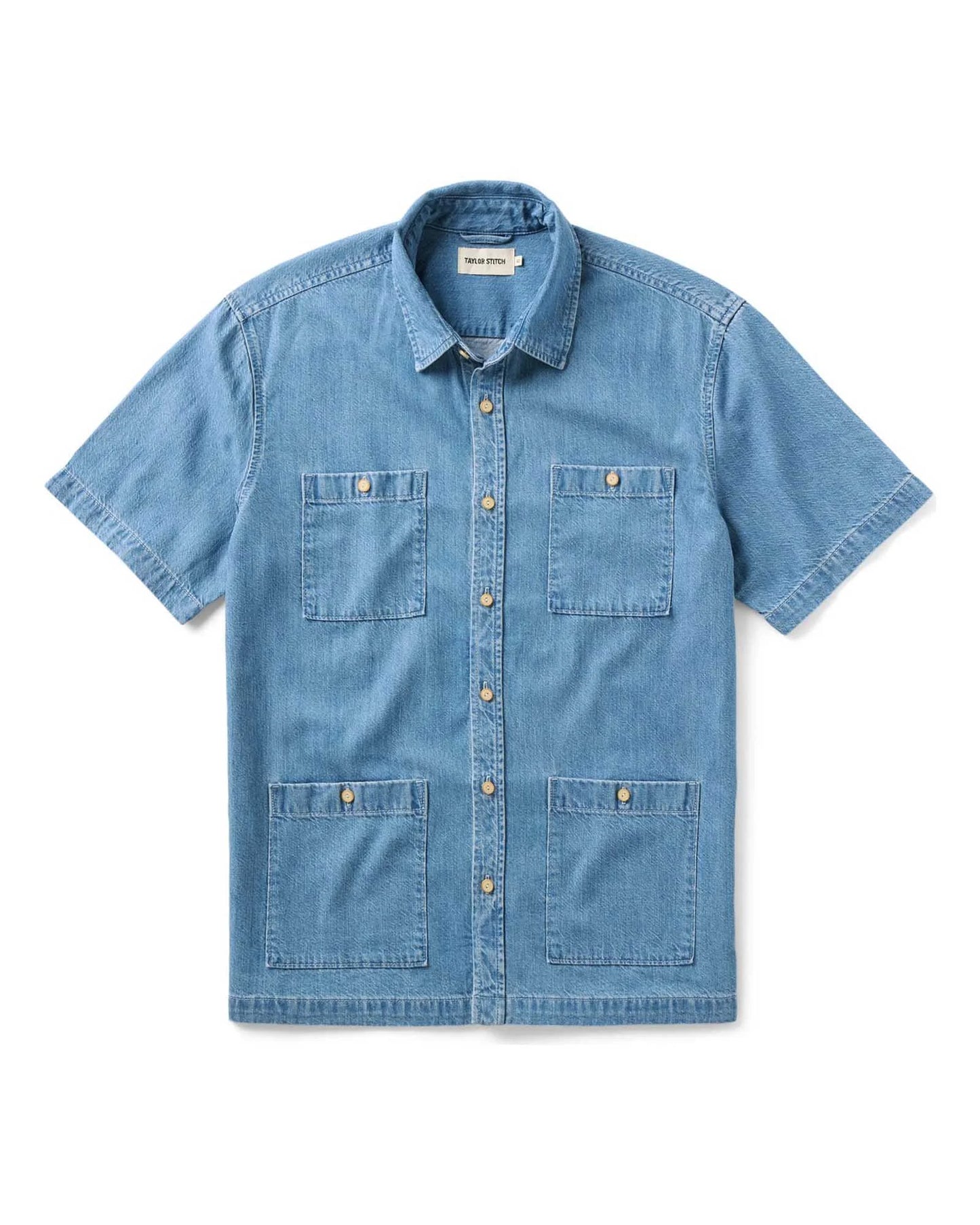 The Gulf Shirt in Washed Indigo Twill