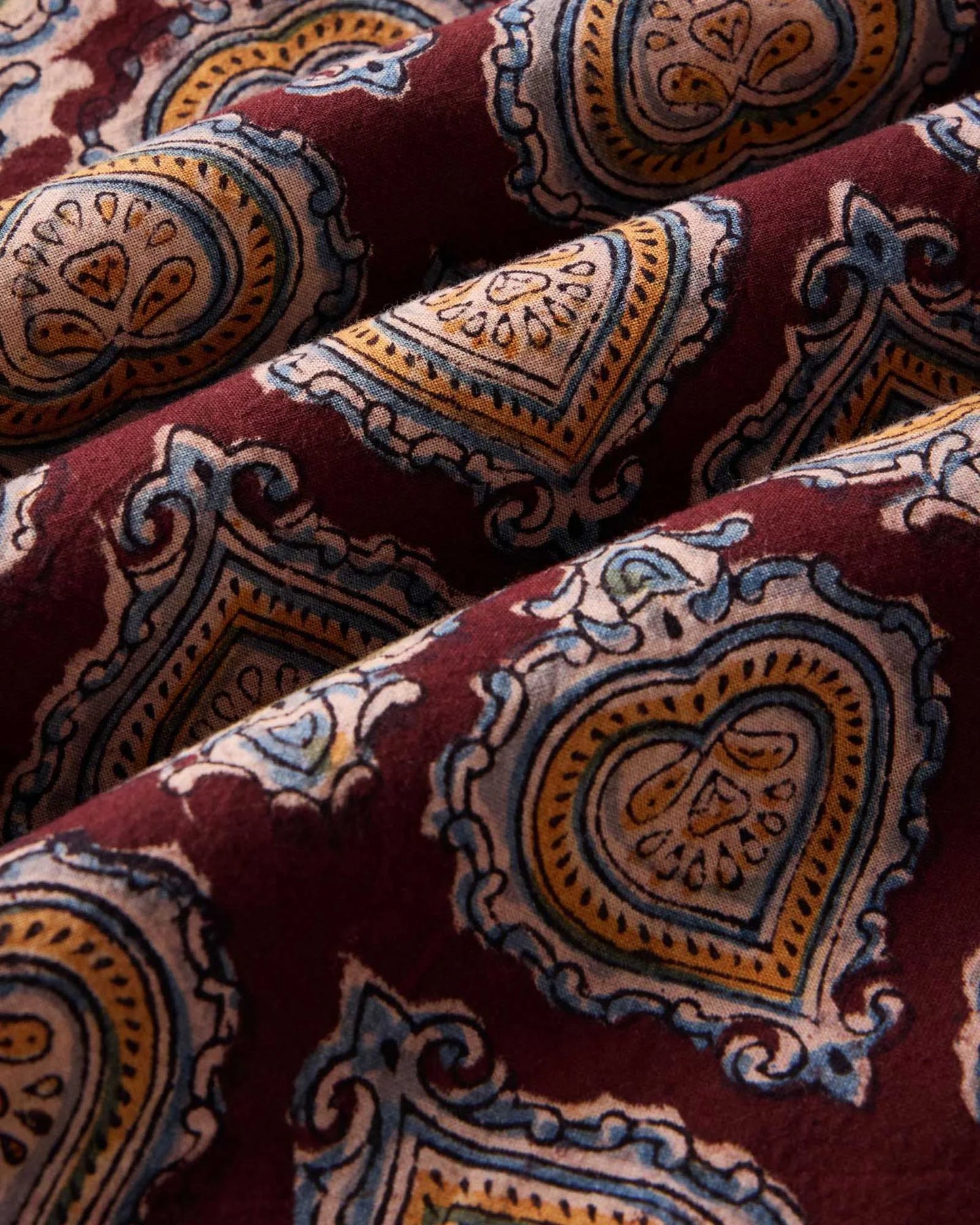 The Hawthorne Shirt in Sangria Block Print
