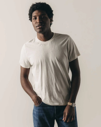 The Cotton Hemp Tee in Vintage White