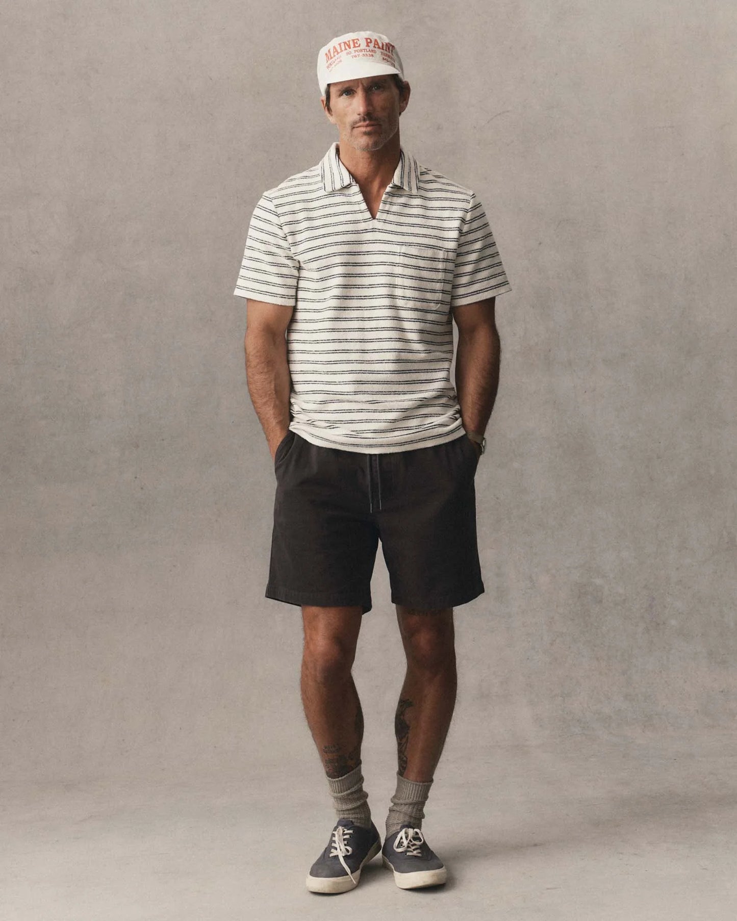 The Meridian Polo in Marine Stripe