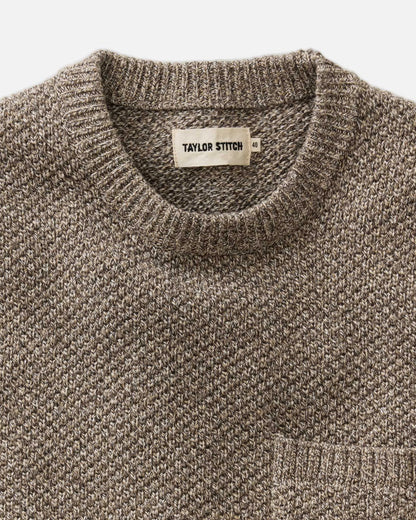The Crawford Crew Sweater in Coffee Twist