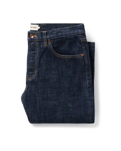 The Straight Jean in Rinsed Organic Selvedge