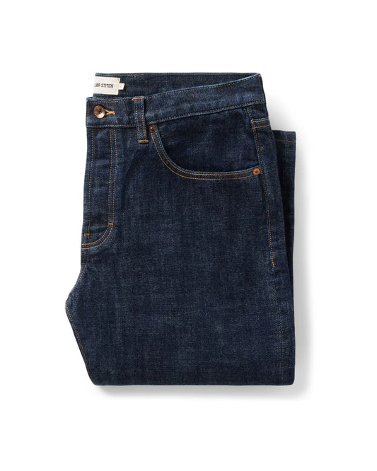 The Straight Jean in Rinsed Organic Selvedge