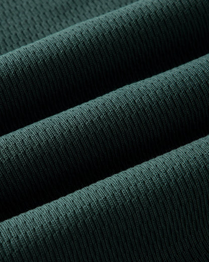 The Organic Cotton Short Sleeve Crew in Dark Forest Waffle