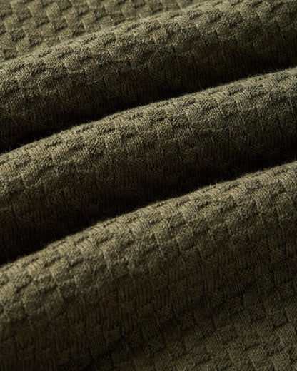 The Arlo Sweater Polo in Cilantro Texture Knit