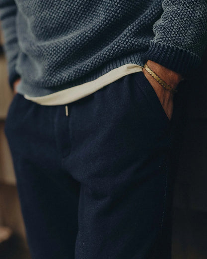 The Sunset Pant in Rinsed Indigo Terry